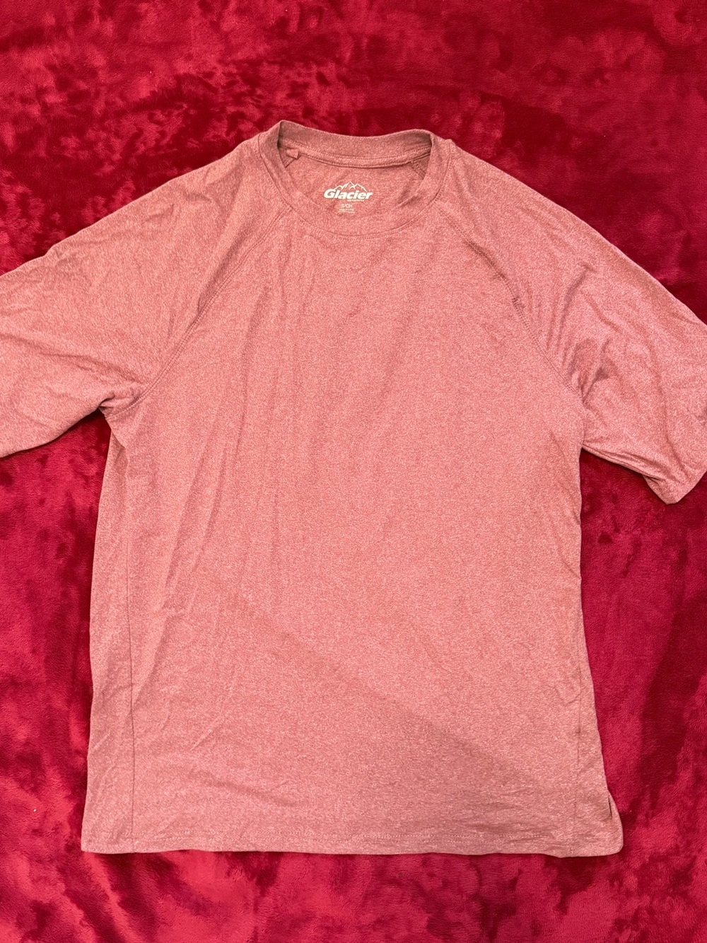 Glacier Men's Short Sleeve Performance Tee in Heather Red